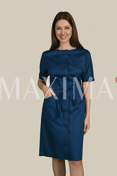Медицинское платье-халат "Кимоно"