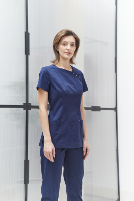 Женская хирургическая куртка "Эмилия" синий