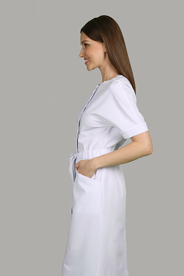 Медицинское платье-халат "Кимоно"
