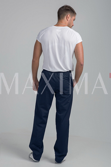 Мужские темно-синие медицинские брюки Б41